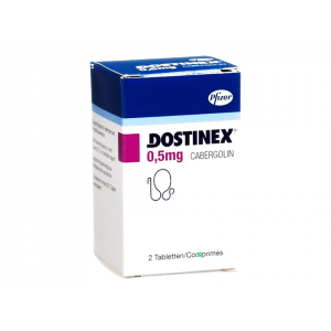DOSTINEX 0.5 MG ( CABERGOLINE ) 2 TABLETS
